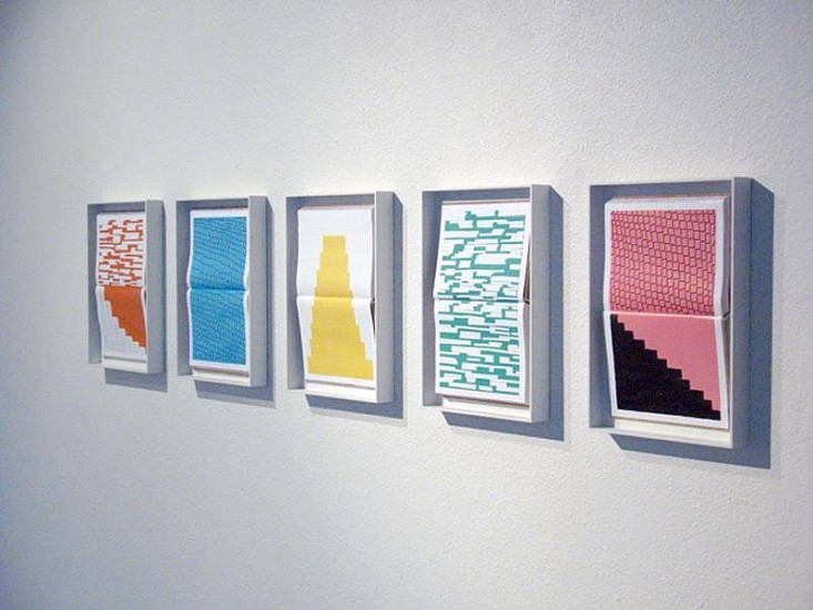 MATTHEW MCCONNELL, UNTITLED "BRIGHTER THAN REAL"
acrylic and enamel on Franz West catalogue in frame