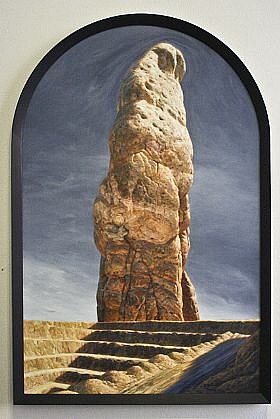 CHUCK FORSMAN, HEAD STONE
oil on panel