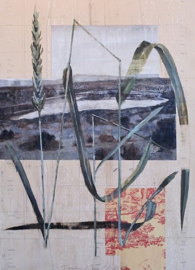 TOM JUDD, A BLUEBIRD SINGS
oil with collage on panel