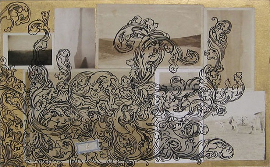 ANNE CONNELL, GOLDEN MEAN #6
collage on panel