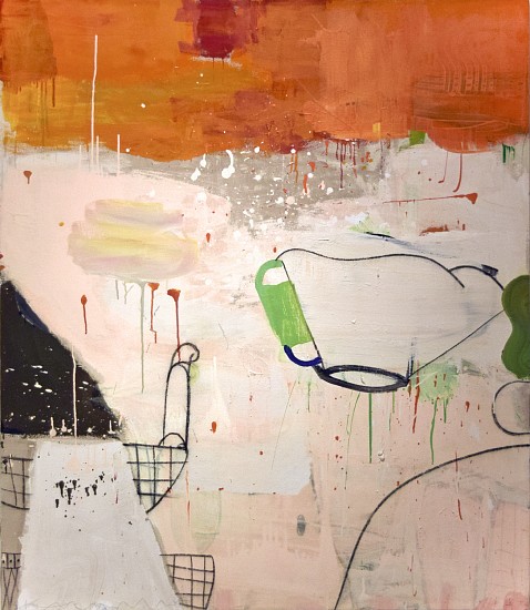 GARY KOMARIN, WHO IS HERCULES AND WHY ARE YOU CALLING HIM? KIT MANDOR
mixed media on canvas