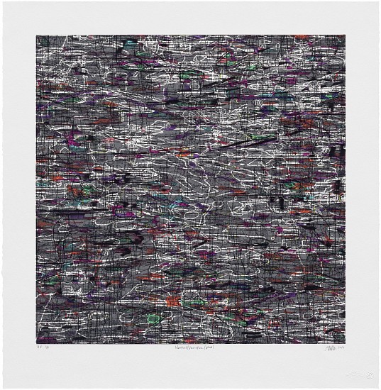 AMY ELLINGSON, IDENTICAL/VARIATION (BLACK) 1/12
etching, woodblock and UV acrylic