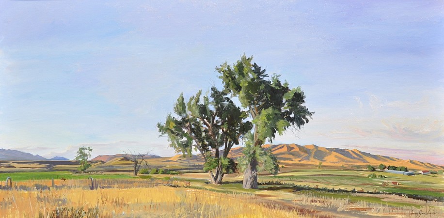 JENNY WUERKER, COTTONWOODS<br />
<br />
oil on canvas