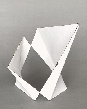 fought david slanted parallelograms 1 2022 plaster metal rod 11x8.75x5.5 a