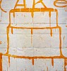 GARY KOMARIN, CAKE, ORANGE ON WHITE
acrylic on paper