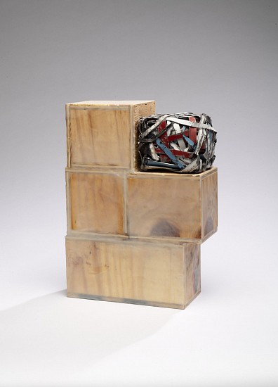 TED LARSEN, SLUMPING UPWARD
hand-compressed salvage steel, plywood, encaustic