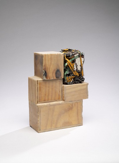 TED LARSEN, DISMANTLED STACK
hand-compressed salvage steel, plywood, encaustic