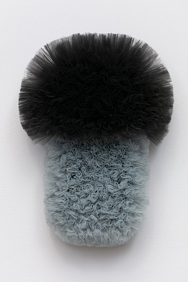 ANA MARIA HERNANDO, Se eleva la luna negra (The Black Moon Rises)
tulle, metal lattice, wood, felt